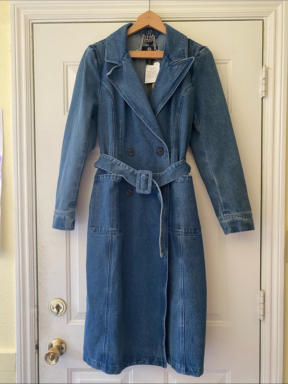 House of Harlow Denim Trench